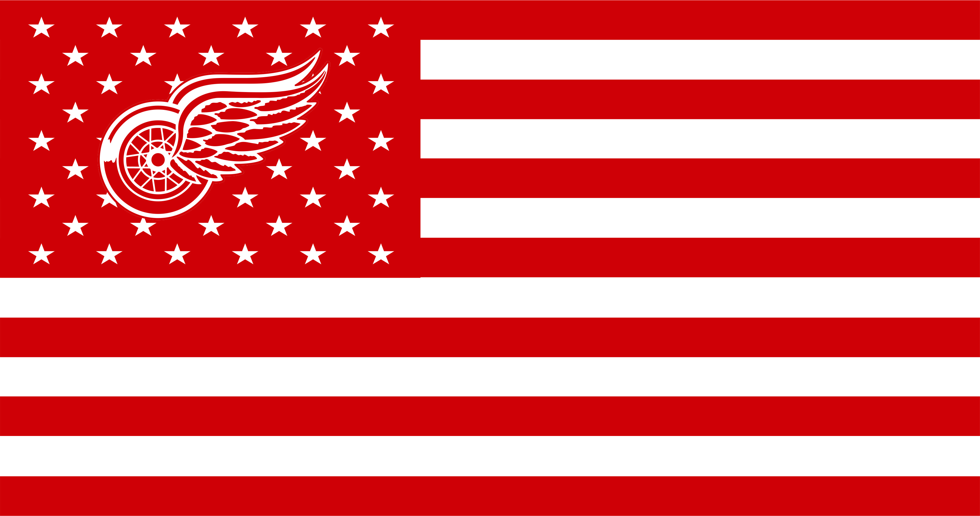 Detroit Red Wings Flag001 logo iron on paper